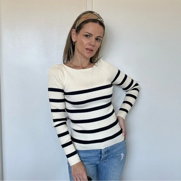 Zara Striped Knit Sweater - Picture 9 of 10